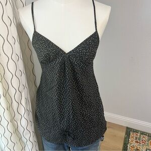 BCBGirls Cami Top Small Babydoll Floral Ditsy Drawstring Waist Camisole Babydoll